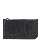 サンローラン コインケース パスケース フラグメントケース 458583 ブラック レザー メンズ SAINT LAURENT 【中古】